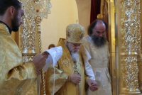 В восстановленном Преображенском храме епископ Пантелеимон совершил чин рукоположения в сан диакона и вручил награды от Патриарха священнослужителям и мирянам ВАО