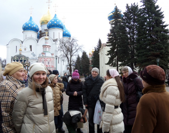 Как добровольцы поклонились преподобному Сергию
